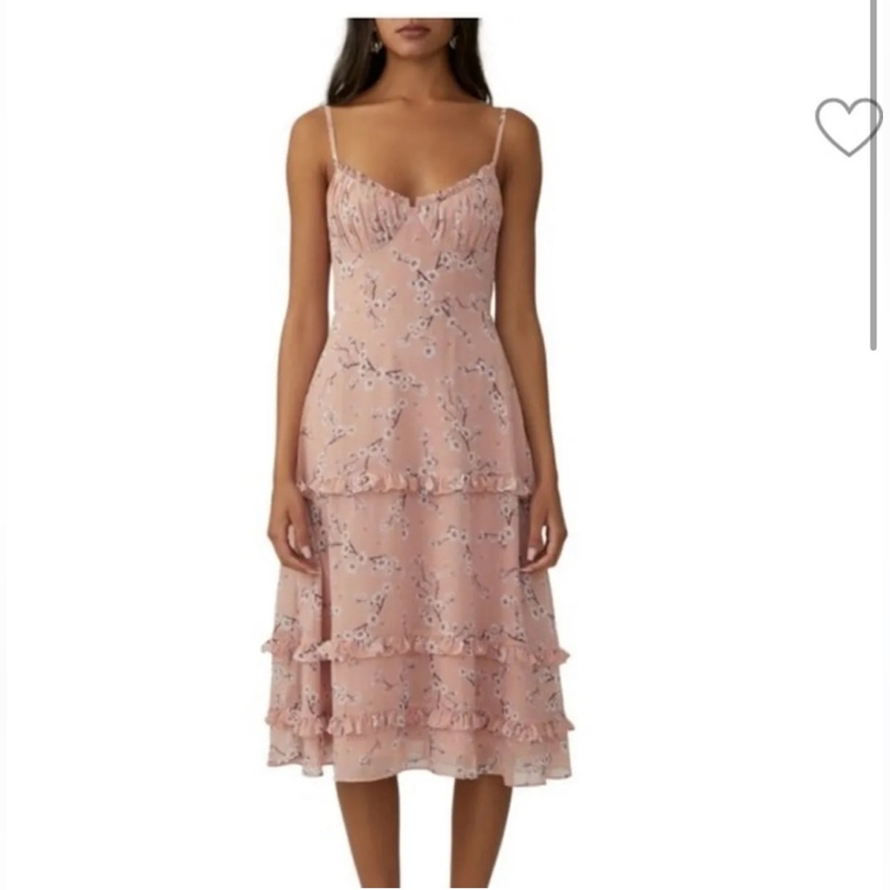 Fame and Partners Flower Pattern Blush NWT